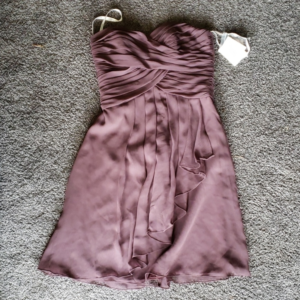 David's Bridal chiffon bridesmaid dress